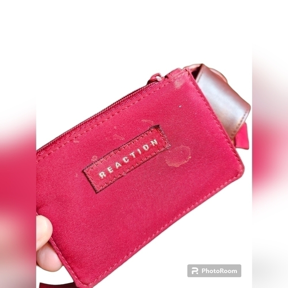 Kenneth Cole Reaction red basket weave purse. - Picture 7 of 8